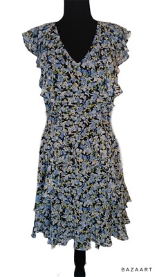 Tommy Hilfiger Fit Flare Cascading Ruffles Romantic Flirty Sassy Sashaying Dress