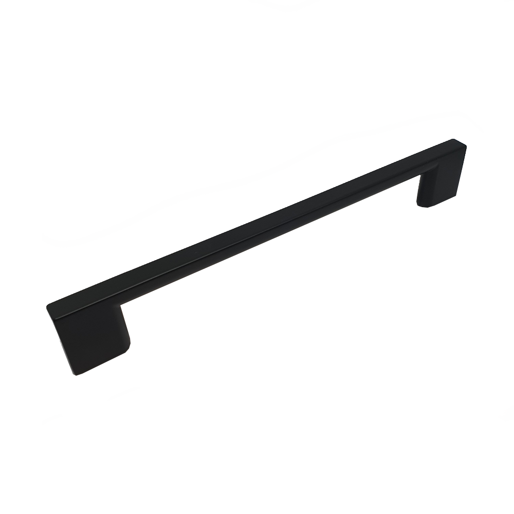 Bari, Slimline D cabinet Furniture Handle, Matte Black, 320mm Hole Centres