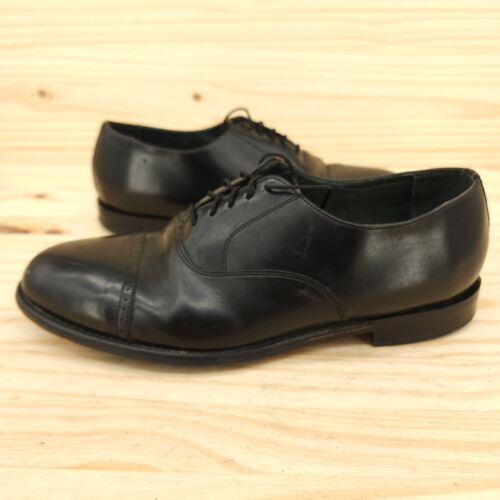 Bostonian Stockbridge Mens Cap Toe Oxfords Sz 9 EEE Extra Wide Black Dress Shoes - Picture 1 of 11