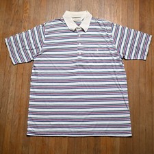 Vintage Arnold Palmer Polo Pocket Shirt Striped Colorful Size XL Extra Large