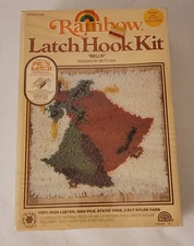 Vintage Latch Hook Kit Christmas Bells Holly Rainbow Creations MCM Unopened 