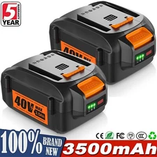 PACK 40V 3.5Ah WA3580 For Worx 40V Battery WG180 WG280 WG380 WG580 Cordless Tool