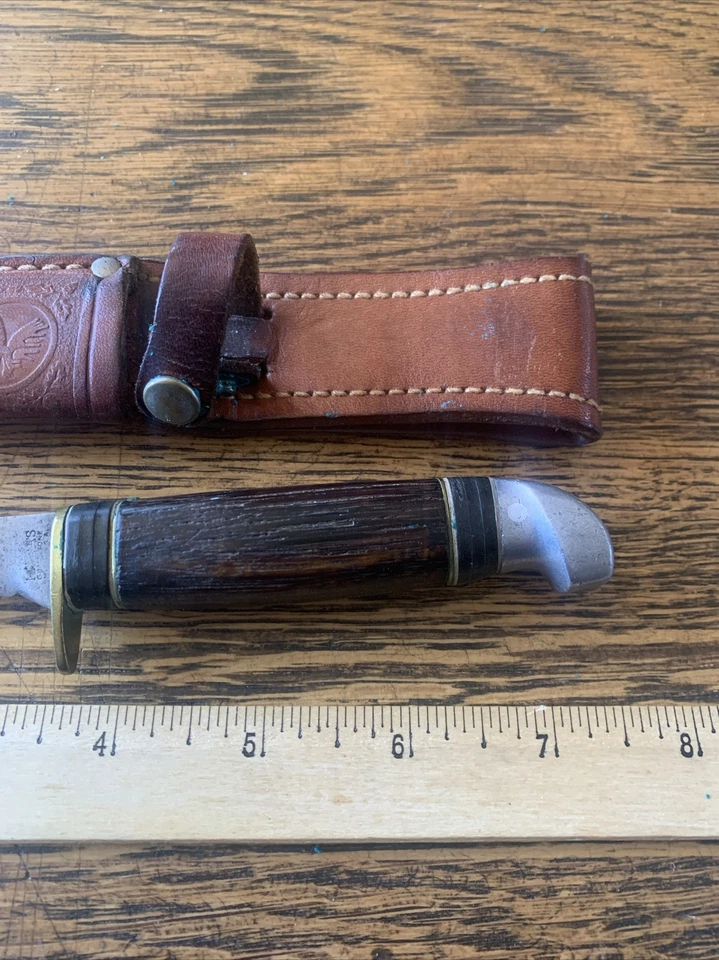 Cuchillo de colección MARBLE'S Bird Trucha Filete hoja mango de madera con funda Foto 2 de 4