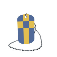 Dog Tag Flag Tilburg Netherlands Dog Tag Aluminium 30 x 50mm