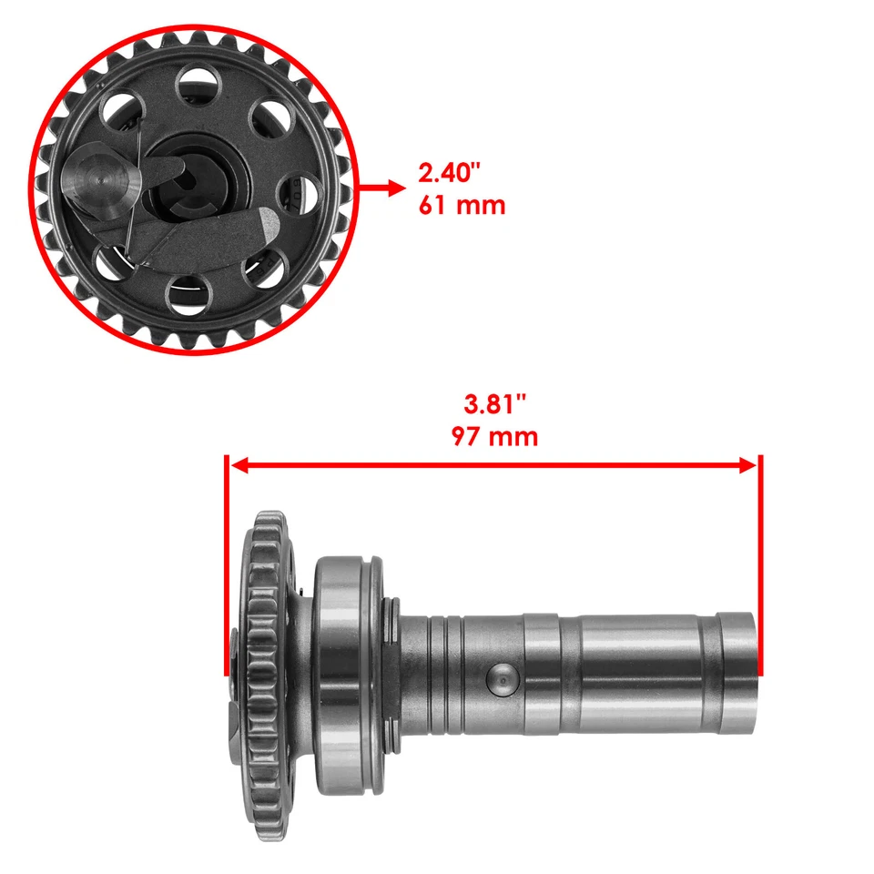 Eixo de comando de admissão e exaustão para Yamaha YFZ450 SP YFZ450V 2004 2005 2006 - 2009  - Imagem 2 de 4
