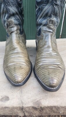 JUSTINS RARE GREEN LIZARD GREAT CONDITION HEAD TURNER 8.5 D