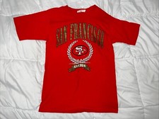 vtg single stitch USA MADE San Francisco 49ers red shirt Medium Artex football