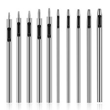 10 Pcs Leather Hole Punch Cutter 0.5mm-3.5mm Hollow Set For Crafting Round Tools