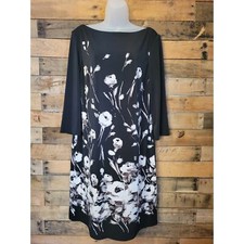 Chaps women's business causal pull over floral dress size L/XL