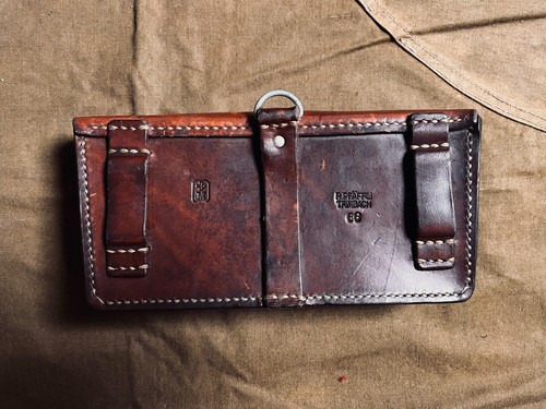 Schweizer Armee R Pfäffli Trimbach Sattler Leder Munitionstasche Gürteltasche - Bild 2 von 4