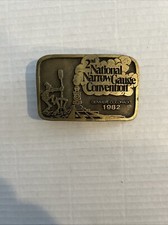 Railroad Belt Buckle Colorado National Narrow Gauge Convention RR Train 1982 vtg