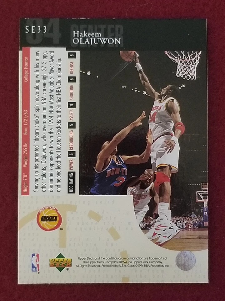1994-95 Upper Deck SE Basketball Series 1 Silver  - Choose a Card - Image 2 of 4