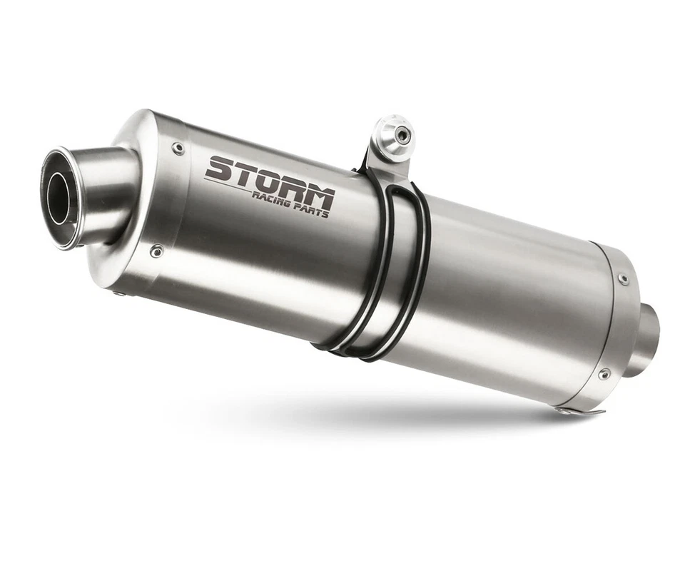 Scarico Storm by Mivv Oval acciaio inox per Honda Cbf 600 2004 > 2010 Foto 3 de 4