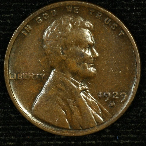 Lincoln Wheat Cent. 1929 D. Very Fine. Lot # JRRC- 119