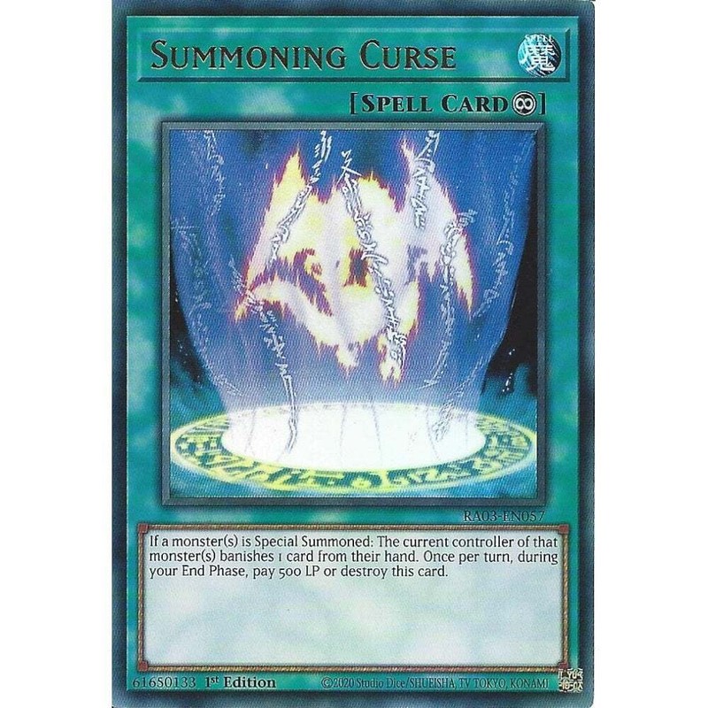 RA03-EN057 Summoning Curse : Ultra Rare Card : 1st Edition YuGiOh
