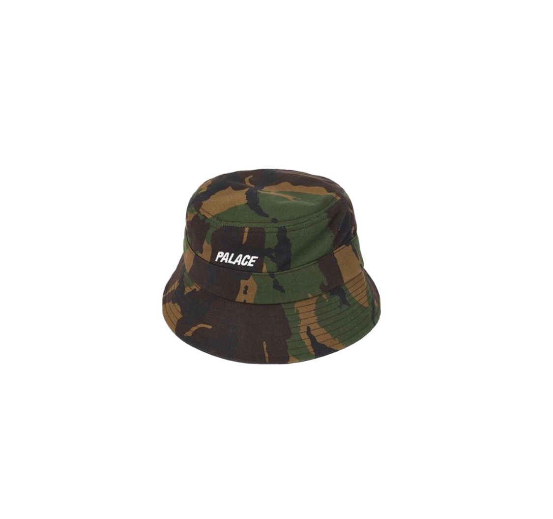 Web Strap Bucket Hat Woodland Camo 