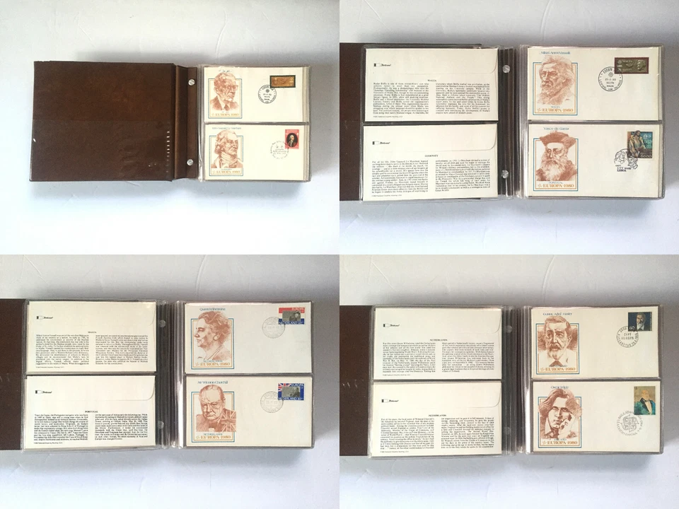 84 FIRST DAY COVERS STAMPS 1977-1981 IN EUROPA 1980 ALBUM w/ 39 US Presidents - Image 2 of 4