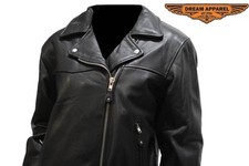Women's Naked Cowhide Leather Motorcycle Jacket