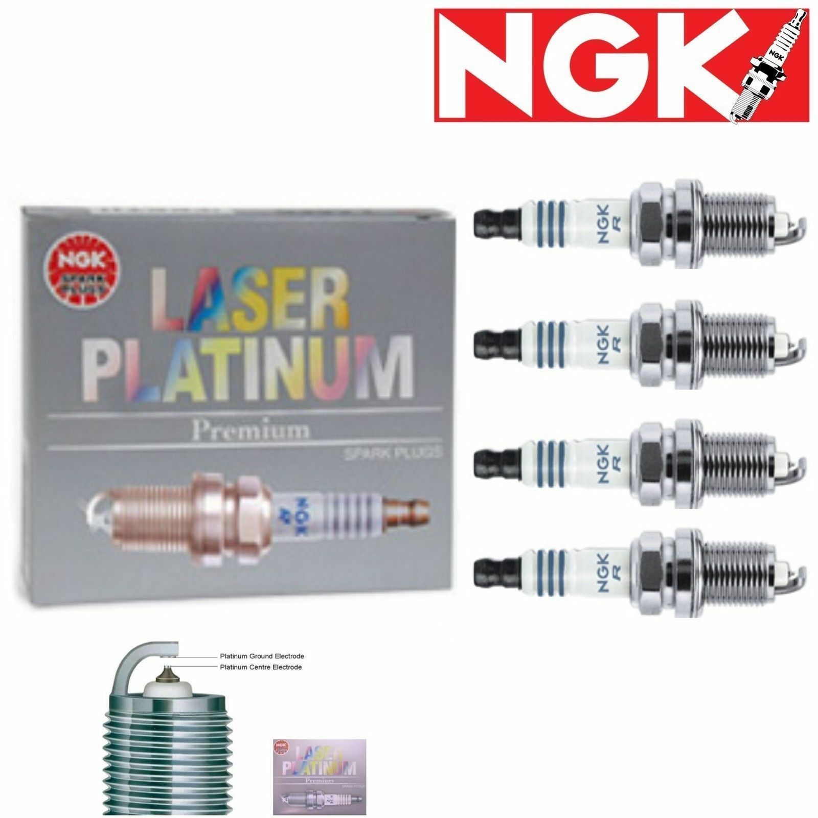4 pc NGK Laser Platinum Spark Plugs 6579 PTR5F-11 6579 PTR5F11 Tune sg