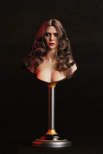 1/6 Mannequin Bust Stand Skin For 12" Female Head Sculpt Display - Picture 4 of 5
