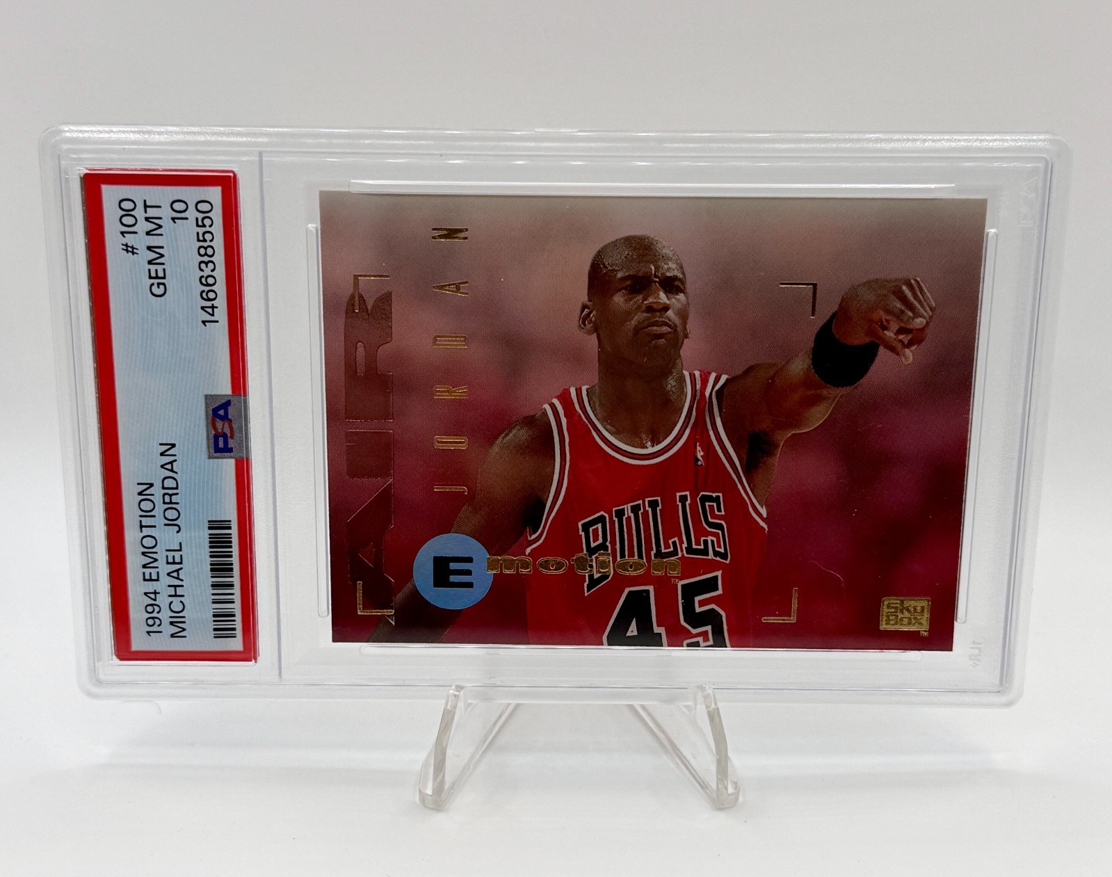 1994-95 SKYBOX EMOTION - MICHAEL JORDAN 'AIR' #100 - PSA 10 GEM MINT