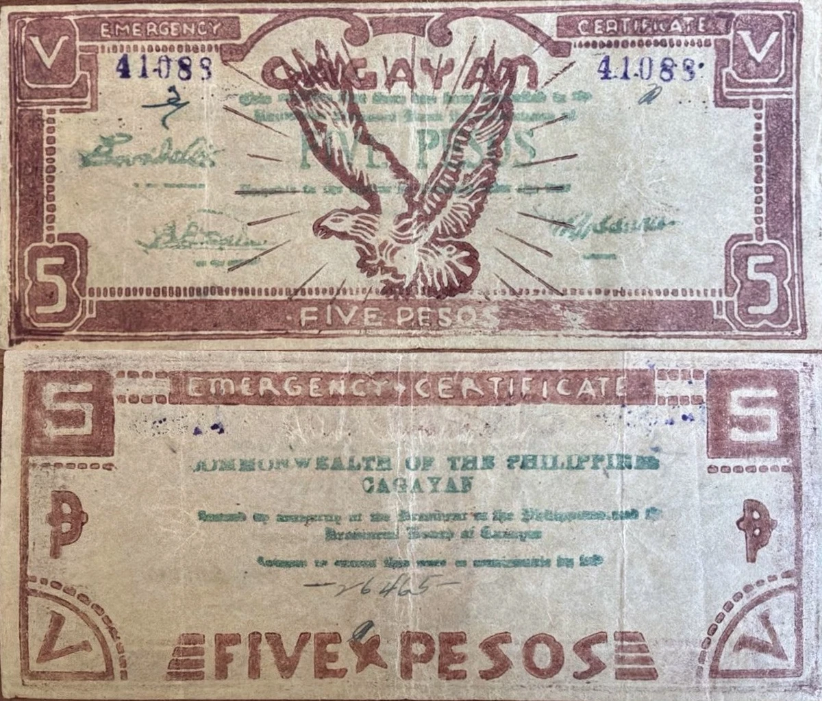 1942 Year Emergency Issue Philippine Paper Money for sale | eBay
