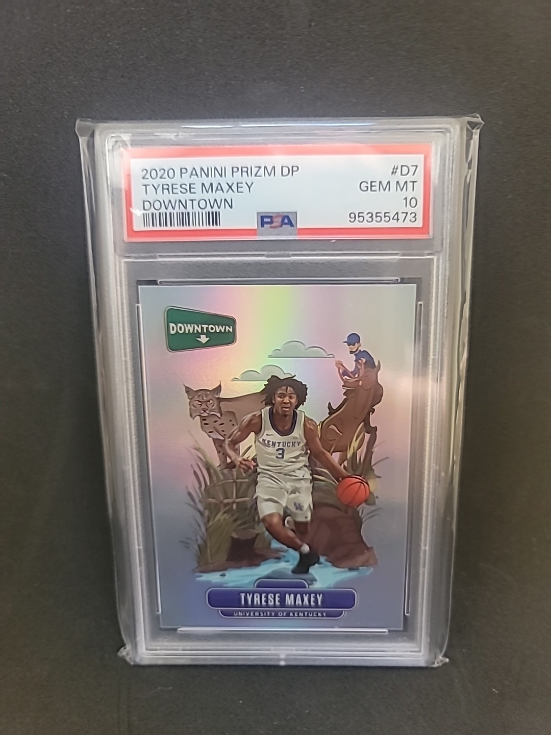 2020-21 Panini Prizm Draft Picks Downtown Tyrese Maxey #D-7 (RC) PSA 10
