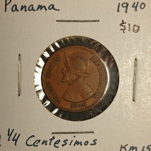 1940 PANAMA 1 1/4 CENTESIMOS - AU to MS - Low Mintage Hard to Find Coin