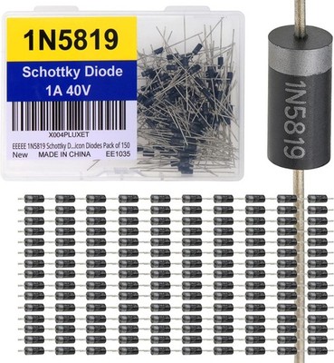 1N5819 Schottky Diode 1A 49V 1 AMP IN5819 5819 Electronic Silico Style: 1N5819