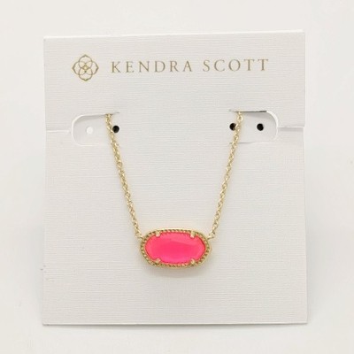 Kendra Scott Elisa Gold Pendant Necklace in Azalea