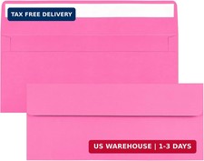 50 Pack Rose 10 Business Envelopes, Standard Envelopes Self Seal, 4 1/8 x 9 1/2