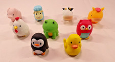Lot of 9 Munchkin Tub Toys Farm Animals Multicolor Frog Sheep Duck Owl Pig