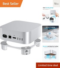 Aluminum Stand for Mac mini M4 and M4 Pro, Cooling Desktop Holder Mount, Conv...