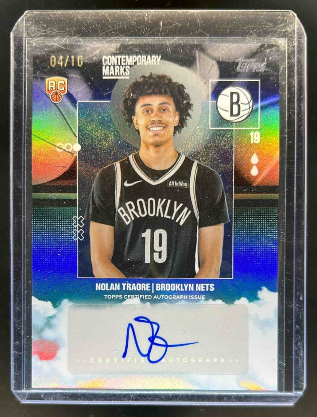 2025-26 Topps Nolan Traore Contemporary Marks RC Black Rainbow Auto #/10 Nets
