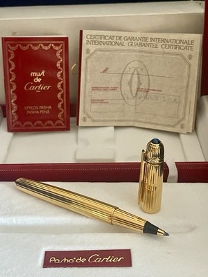 Cartier Pasha De Cartier Kugelschreiber/Tintenroller Goldstift unbenutzt