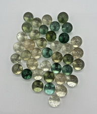 Vintage Glass Marbles Clear Green Blue Hand Blown 1LB Lot Mixed Bubbles