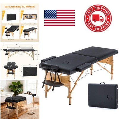 Folding Massage Bed 24 Inch Wide with Carrying Case for Mobile Massage Services