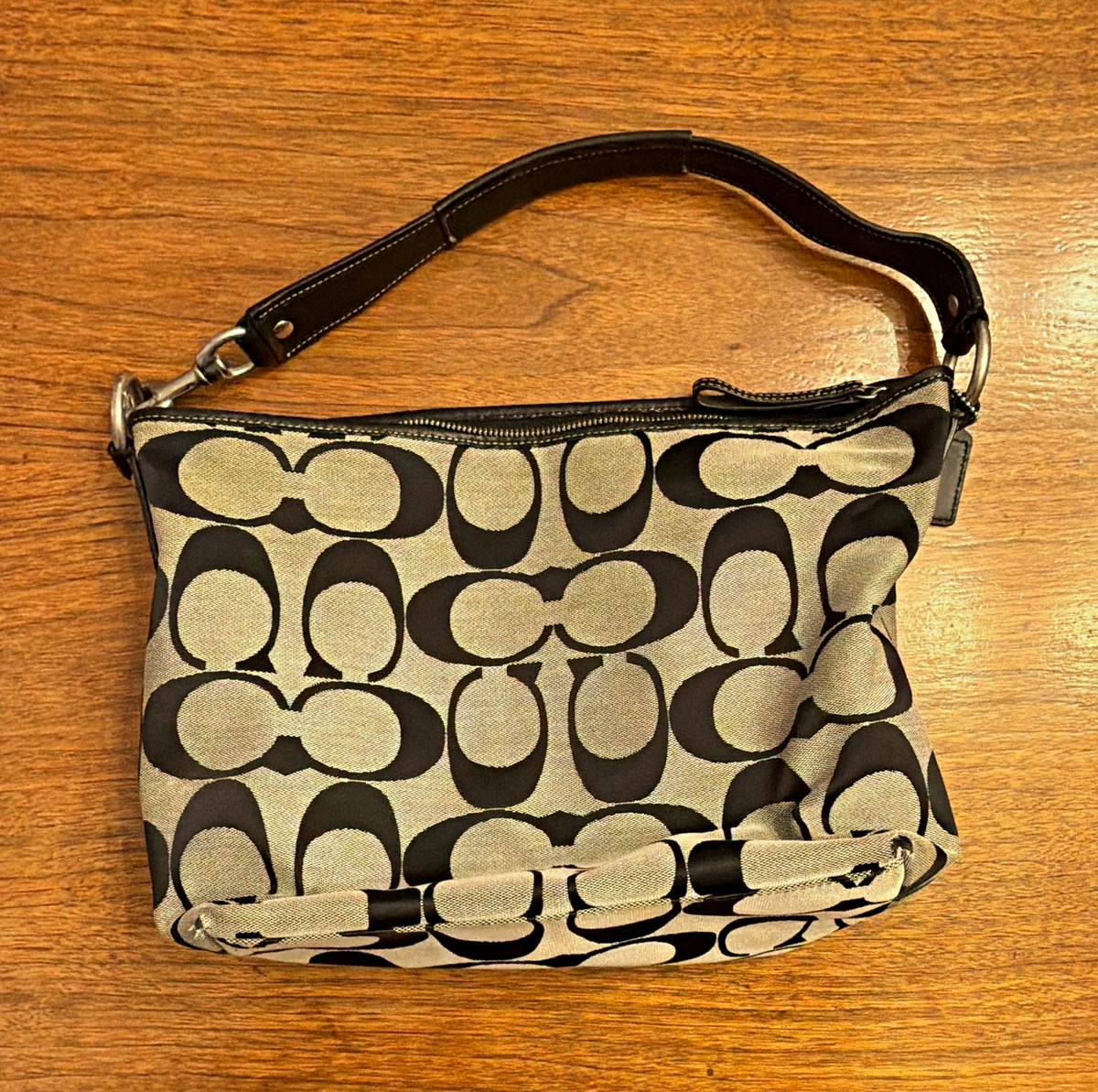 Coach Black Signature Hobo Bag for sale - eBay