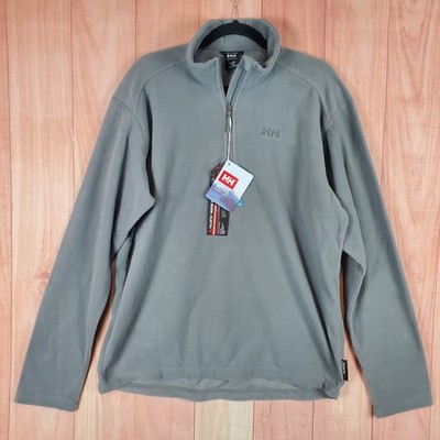Helly Hansen Daybreaker Fleece Sweatshirt Mens XL Gray Logo Regular Fit 1/2 Zip