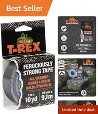 T-Rex Waterproof Duct Tape 10 Yds - Strong Adhesive for All-Weather Repair