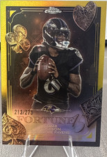 Topps Chrome Fortune 15 Lamar Jackson F15-1 Serial #213/275 Ravens 2025