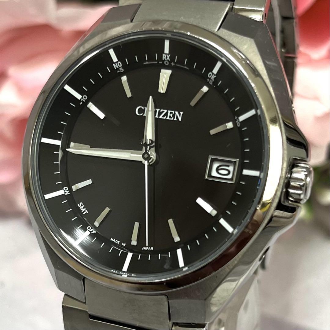 Citizen Atessa Solar Radio Wave Titanium CB3010-57E Mens Watch Pre-Owned