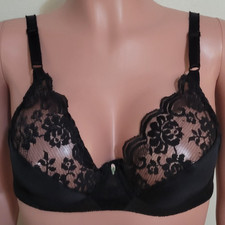 Chantilly Maidenform Black Bra 7329 Size 34C Metric 75C Untagged