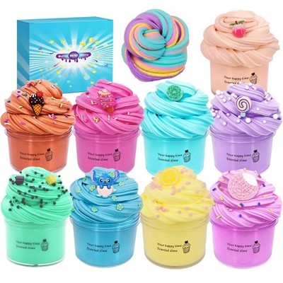 9 Packs Butter Slime Kit, Super Soft, Non-Sticky Stress Relief Toy, Party Favors