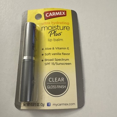 New Carmex Moisture Plus Lip Balm Sunscreen Limited Edition Clear Gloss Grey  J4