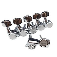 Kaynes Guitar Locking Tuners 18:1 Chrome Silver Lock String Tuning Keys
