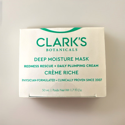 CLARK'S Deep Moisture Mask Redness Rescue Daily Plumping Cream 1.7 oz 50 ml NIB