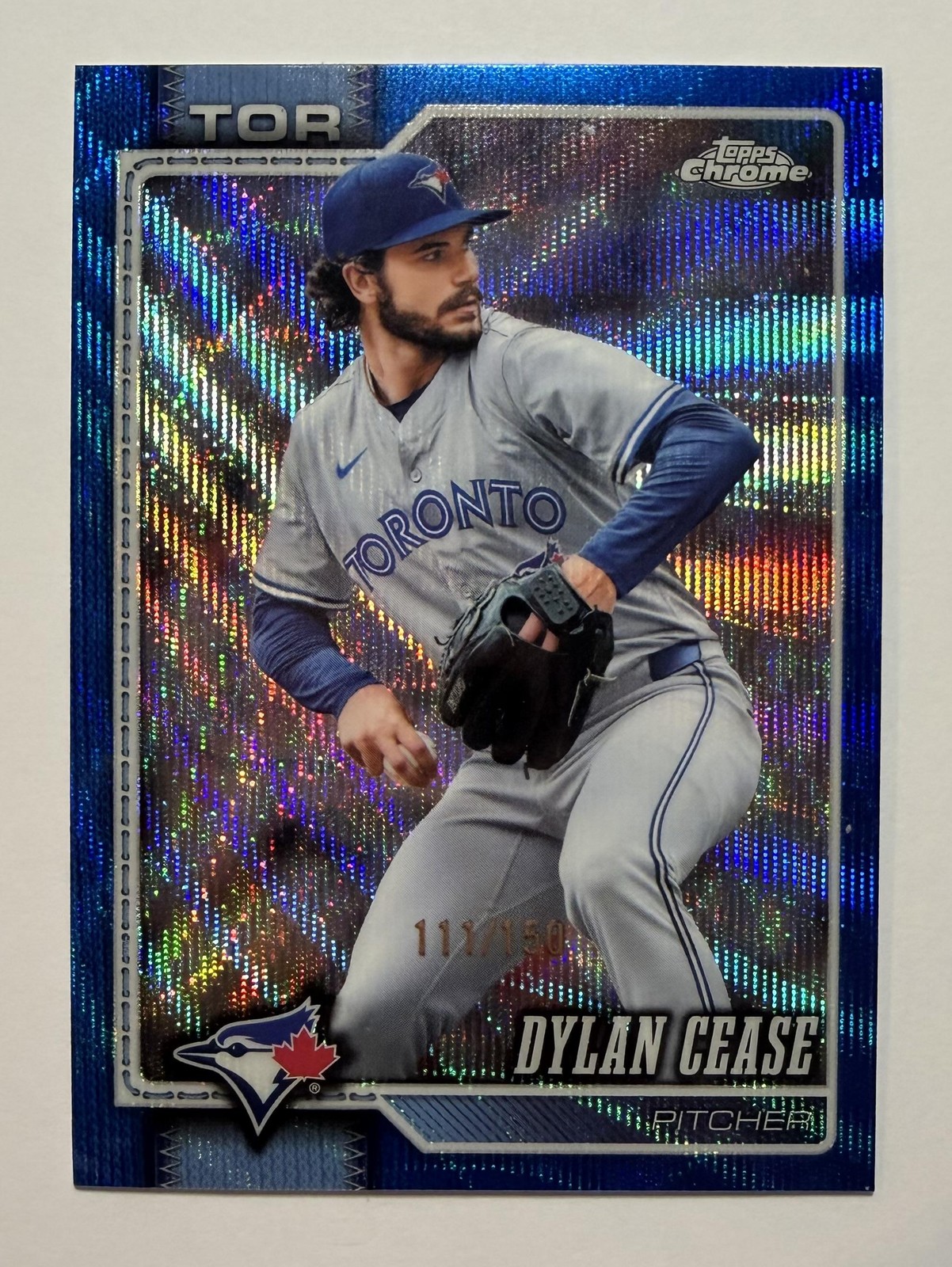 2026 Topps Chrome #208 Dylan Cease Blue Wave Refractors #/150