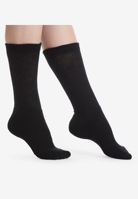 Comfort Choice Women's Plus Size Diabetic Ultra Plush Crew Socks 3-Pack