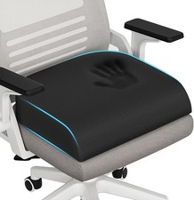Memory Foam Seat Cushion for Office Chair 3 Inch Non Slip Washable Black